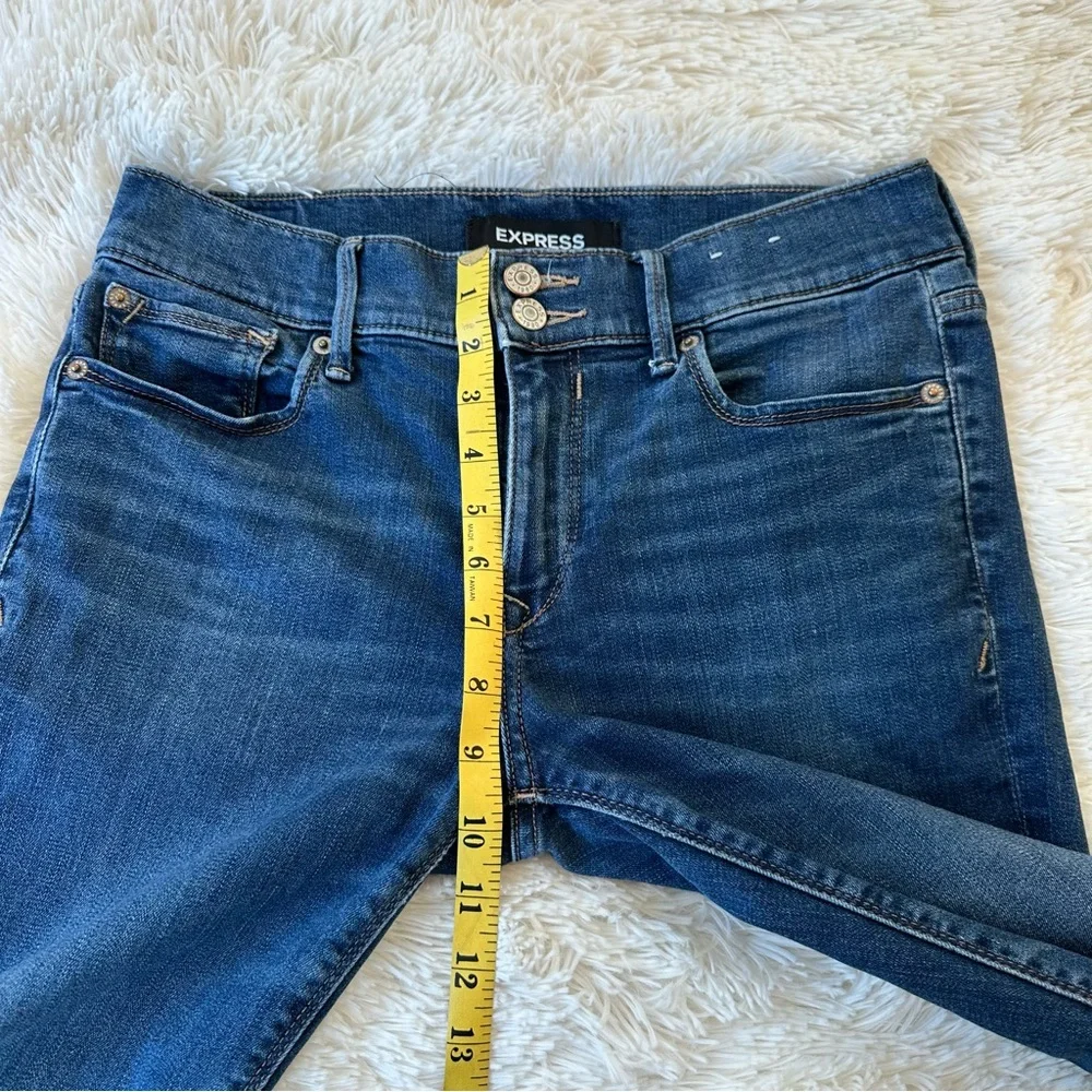 Express Women’s Blue Skinny Mid Rise Cropped Legging Jeans Size: 6 - Picture 4 of 9